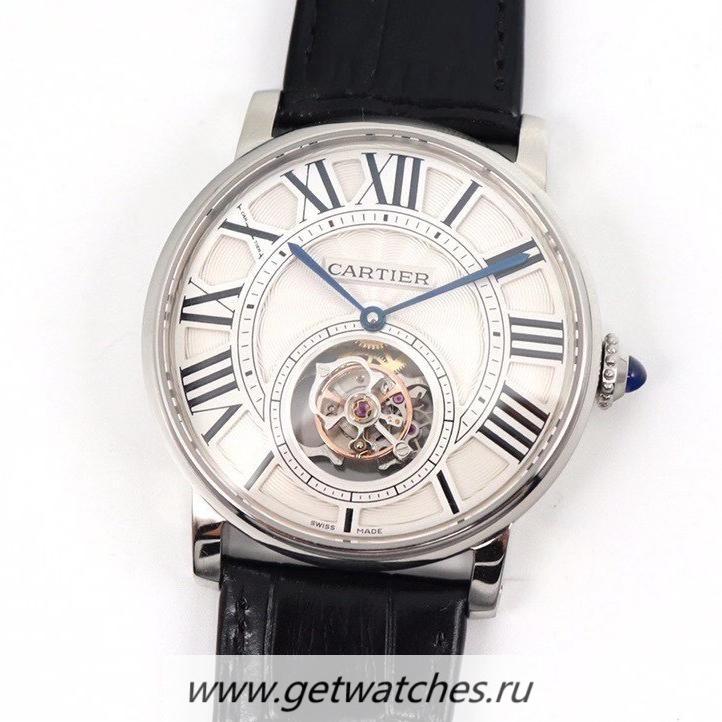 NEW Replica Ca*t1er Rotonde Flying Tourbillon W1556216 BBRF SS Silver Dial 9452 MC