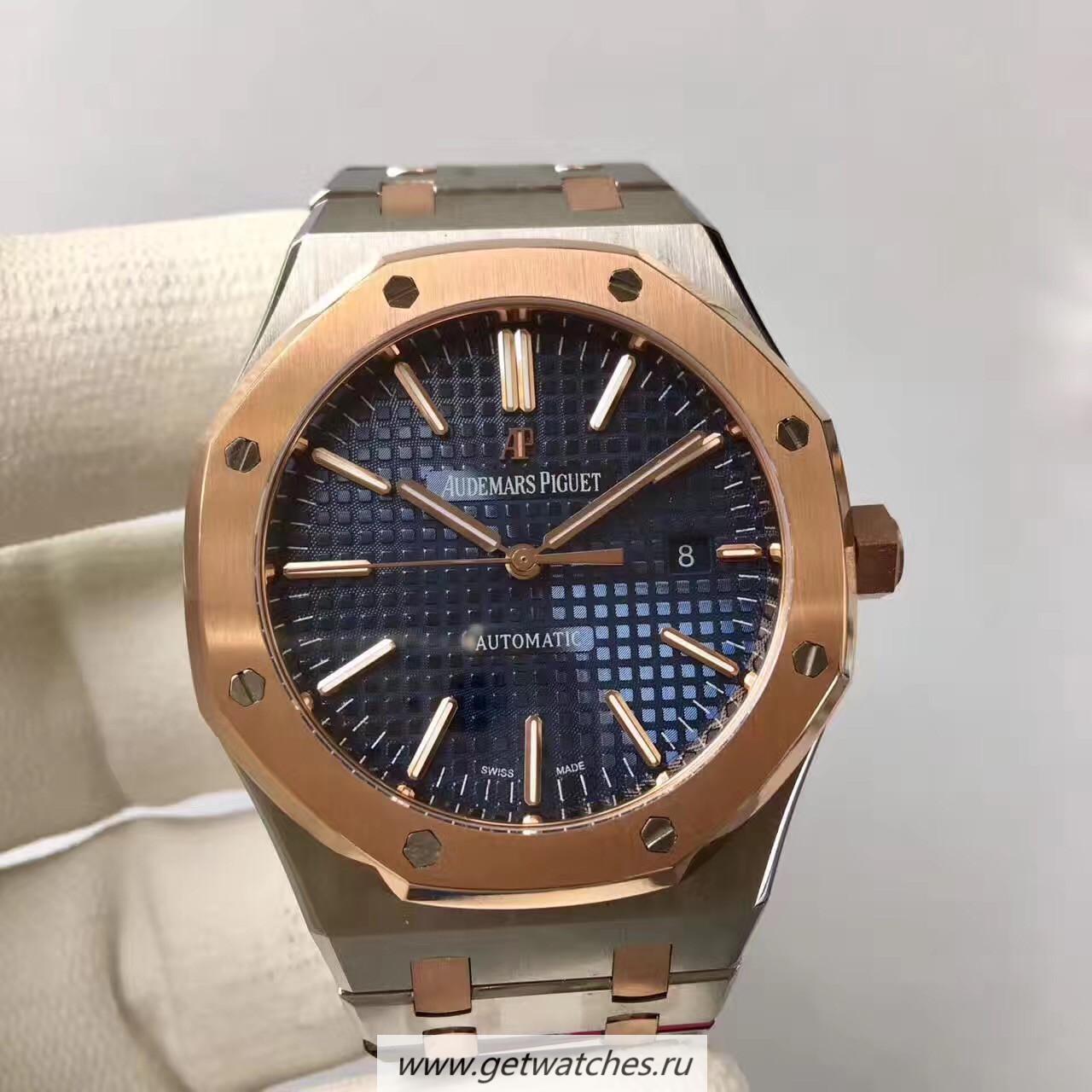 NEW Replica Audemars P1g*et Royal Oak 15400 JF SS & Rose Gold Blue Dial 3120