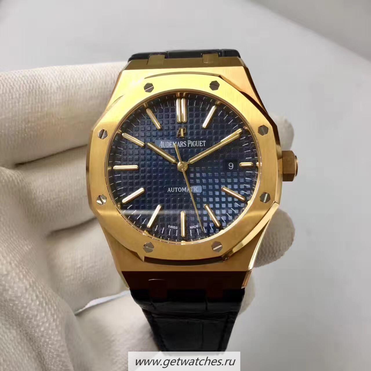 Copy Audemars P1g*et Royal Oak 15400 JF Yellow Gold Blue Dial 3120