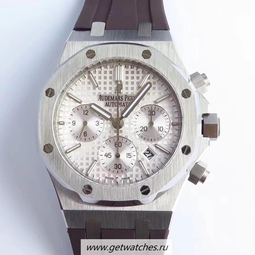Fake Audemars P1g*et Royal Oak Chrono 26331 JHF SS Silver Dial 7750