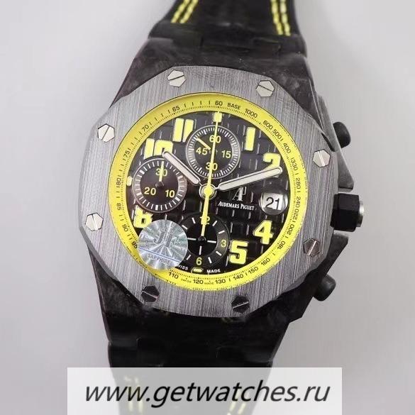 Copy Audemars P1g*et Royal Oak Offshore 26176 JF V3 Forged Carbon Black Dial 7750