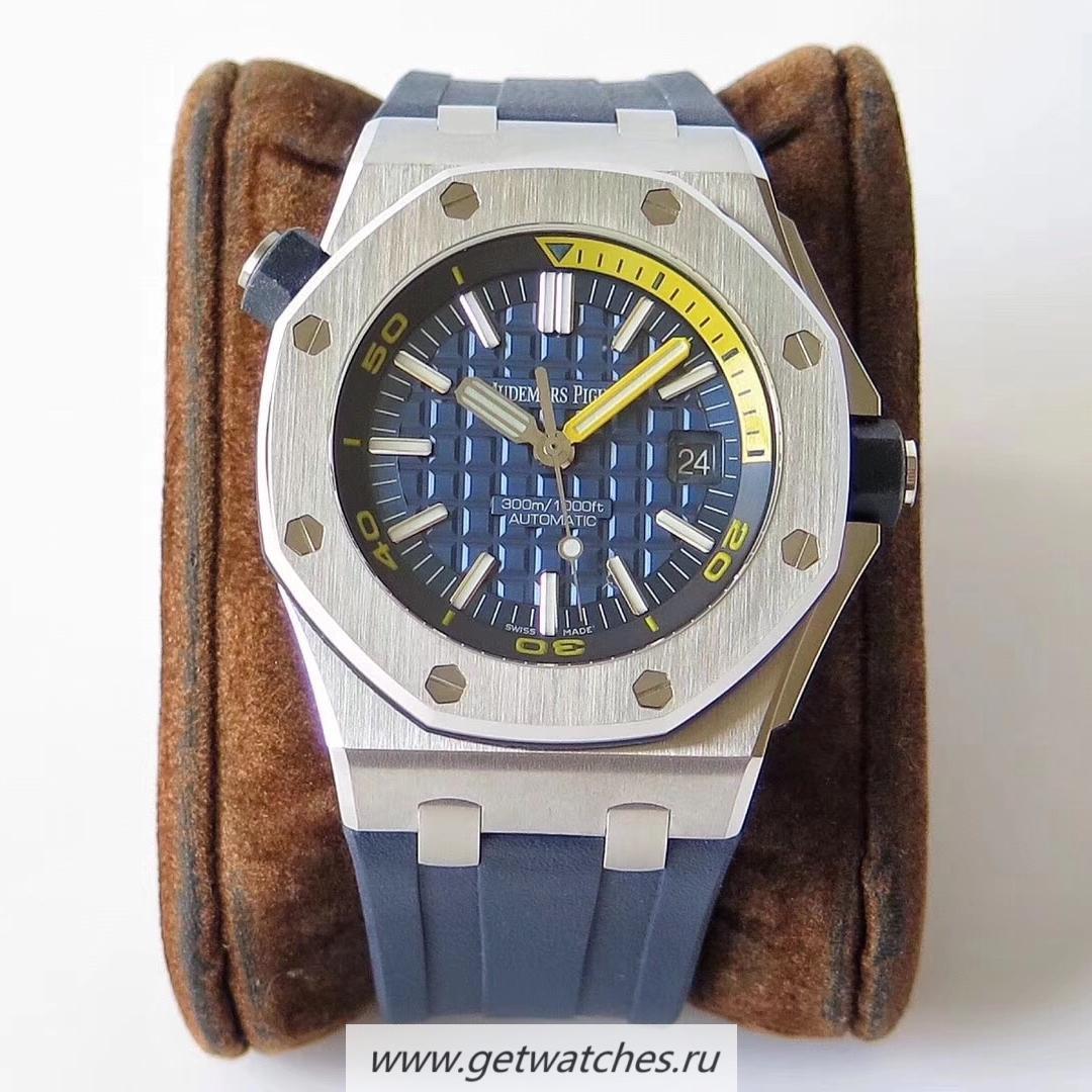 Shop Audemars P1g*et Royal Oak Offshore Diver 15710 JF V8 SS Blue Dial 3120
