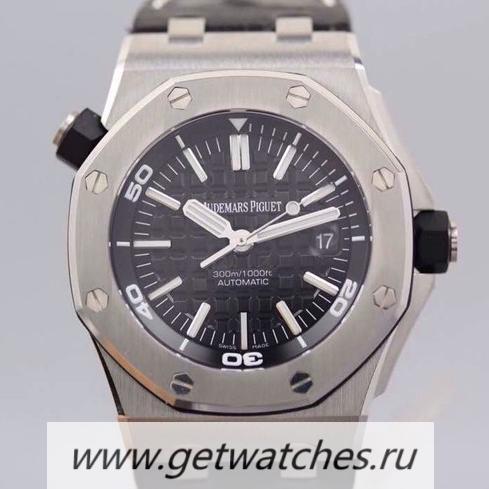 Copy Audemars P1g*et Royal Oak Offshore Diver 15710 SS Black Dial 2824