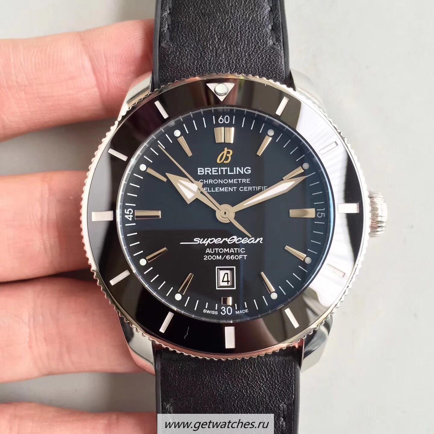 Fake Breitling S*perocean Heritage II 42M AB201012/BF73/278S/A20S.1 GF SS Black Dial 2824