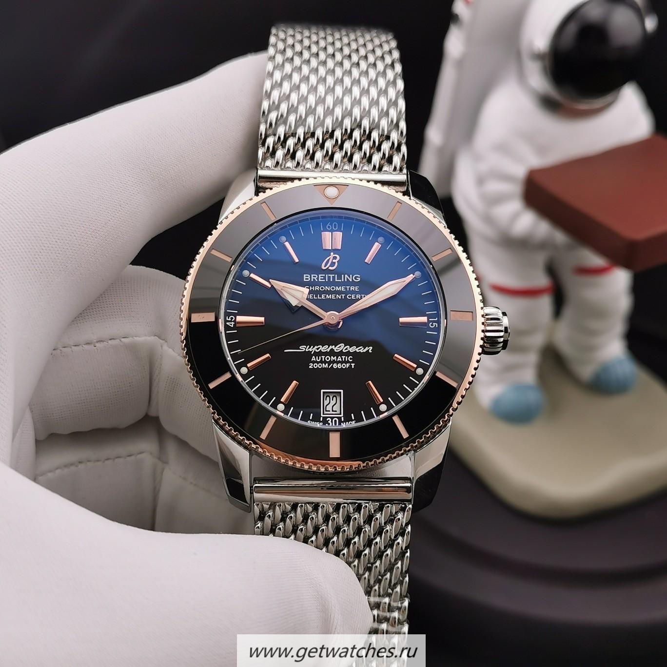 NEW Replica Breitling S*perocean Heritage II 42mm OXF SS & Rose Gold Black Dial 2824
