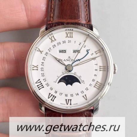 Best Price Blancpain Villeret 6654A-1127-55B OMF V2 SS White Dial 6654
