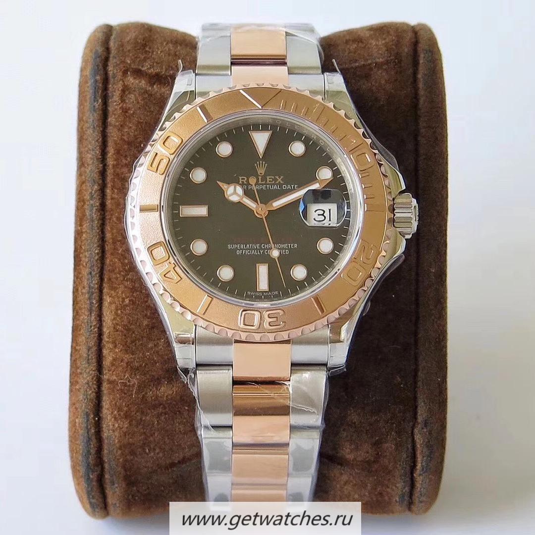 High Quality R01ex Yacht-Master 40 116621 VRF SS & 18K Rose Gold Wrapped Black Dial 2824