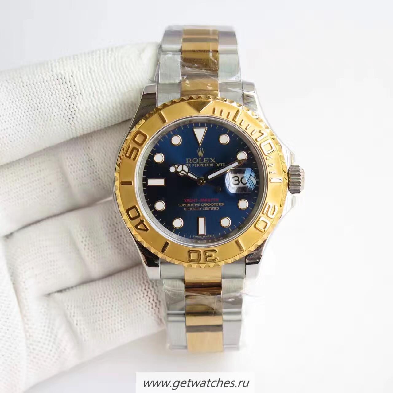 Fake R01ex Yacht-Master 40 116622 JF SS & Yellow Gold Blue Dial 2836
