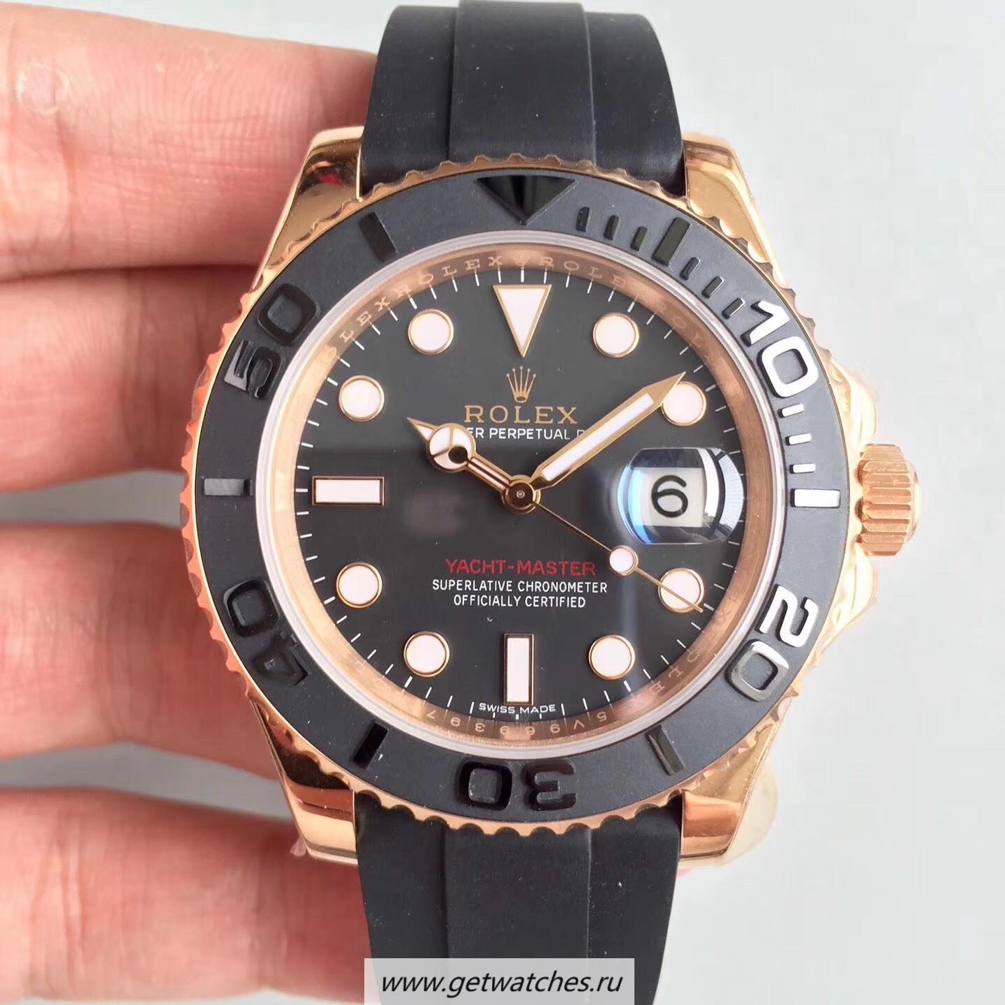 High Quality R01ex Yacht-Master 40 116655 ARF Rose Gold Black Dial 3135